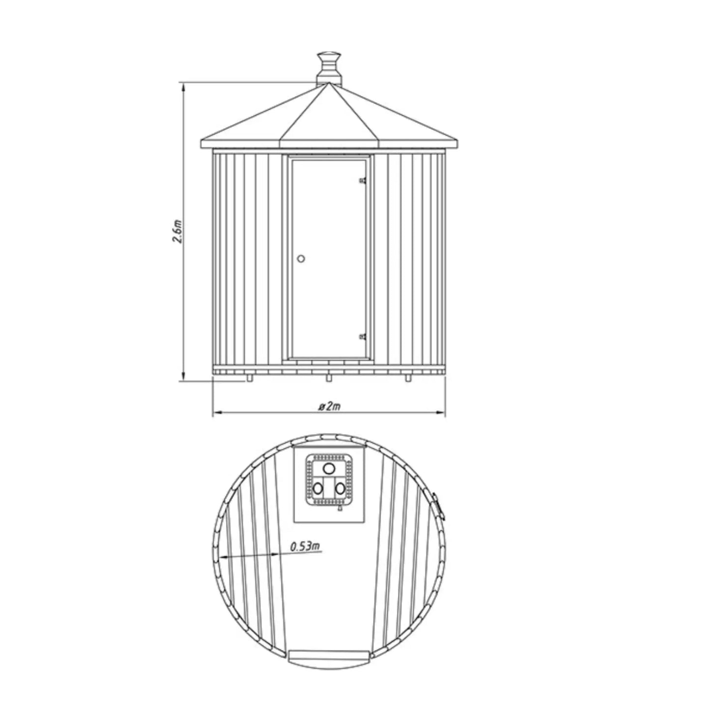 Öfug tunna 2-3 manna