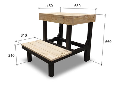 Auka sauna bekkur minni